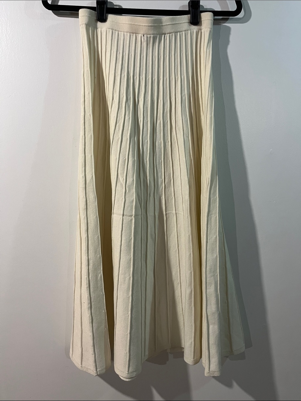 Steve Madden Cream Pleat Effect Maxi Skirt - Picture 3 of 4